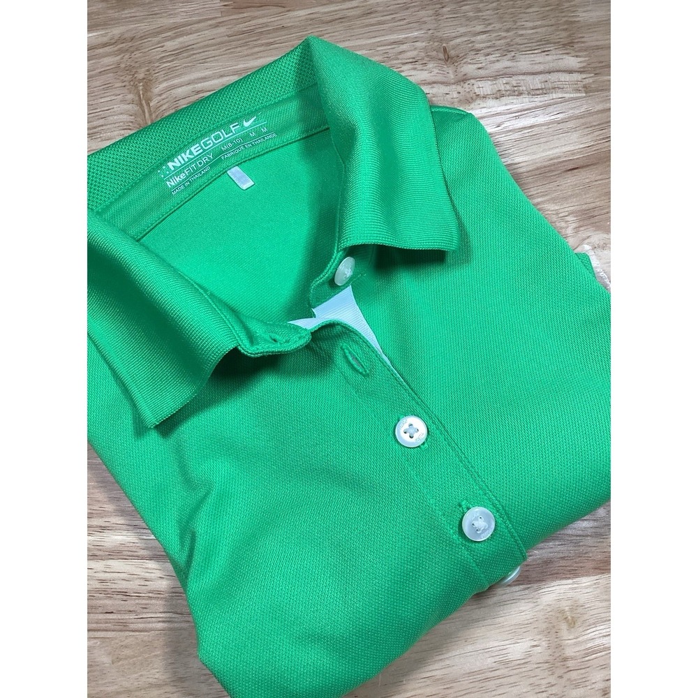 Ladies Nike Golf Short Sleeved Performance Polo Green Medium (8-10)